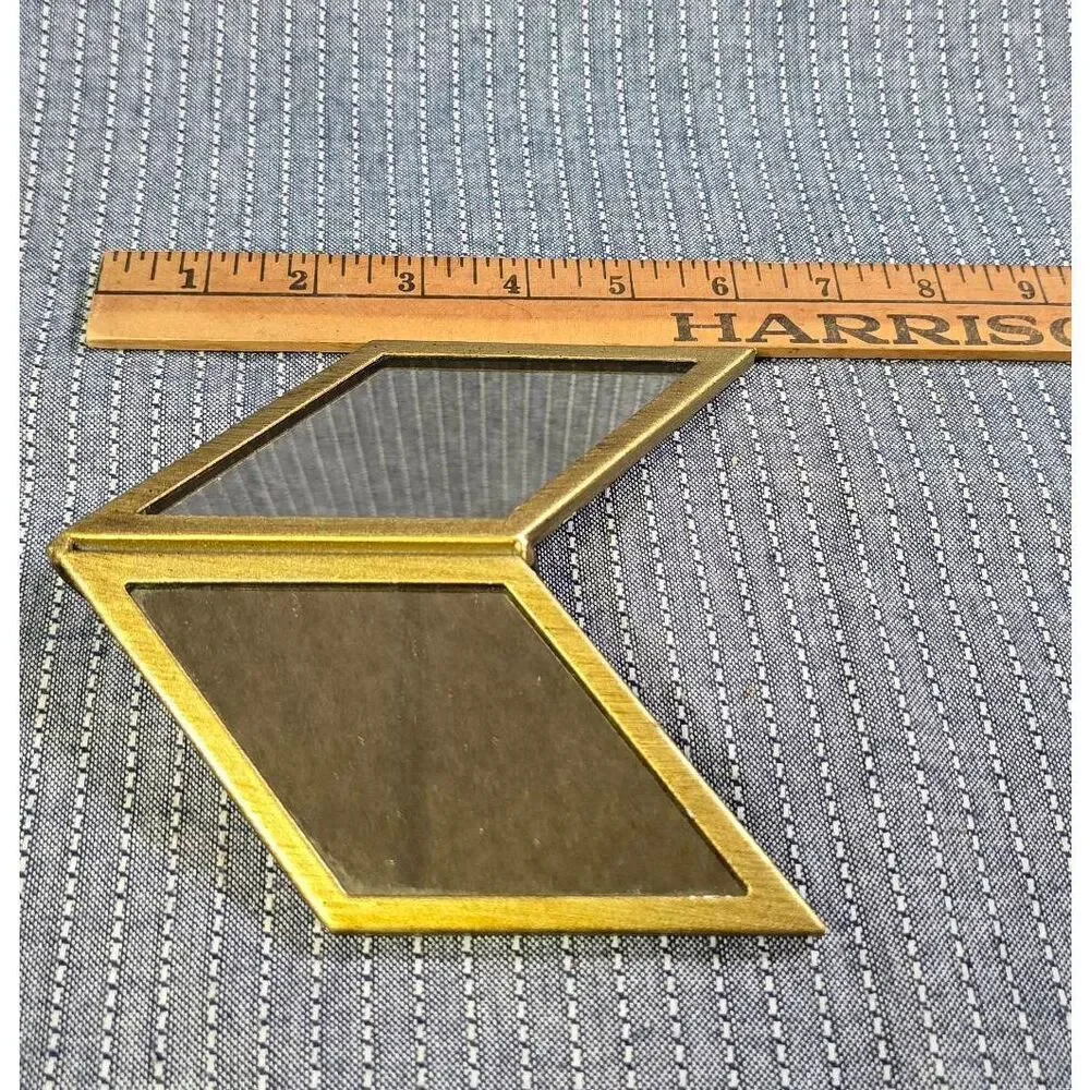 Urban Outfitters Wall Mirror Decor Brass Chevron Set of 3